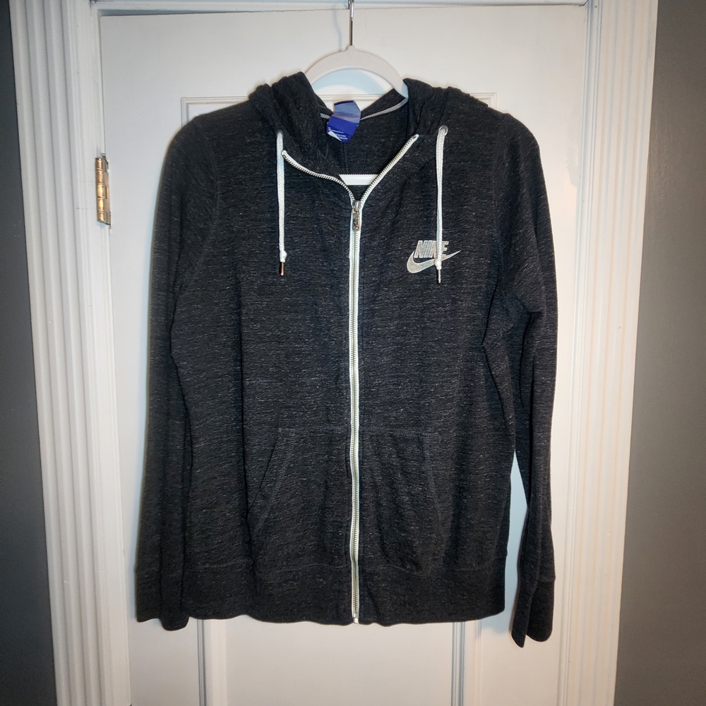 Nike Men's Dark Gray Zip-Up Sweater